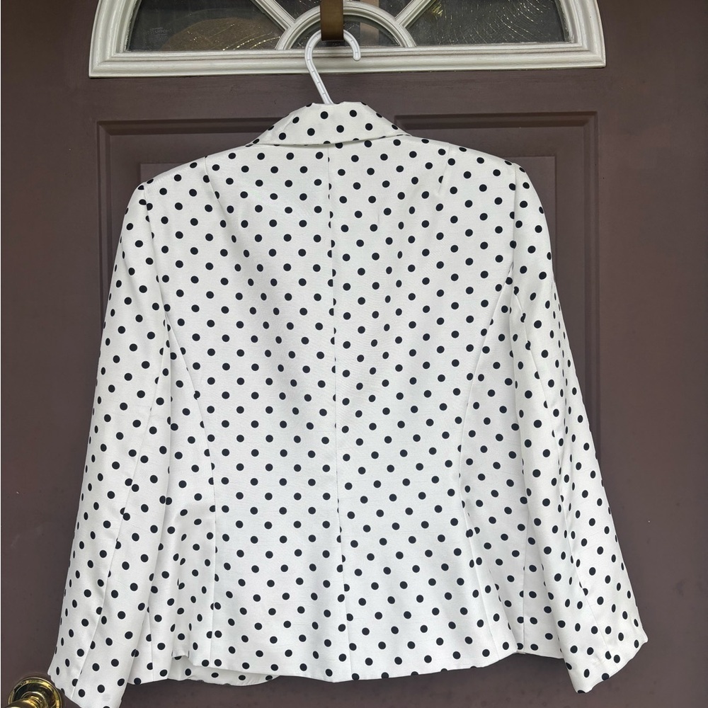 Kasper White Polka Dot Blazer - Picture 2 of 3